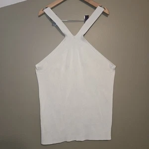 Canotta donna Worthington a costine taglia XL con bretelle incrociate cropped  - Foto 1 di 10