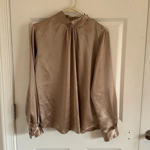 Vintage Howard Wolf Liquid Gold Turtleneck Blouse Made in the USA size 8 - Picture 1 of 7
