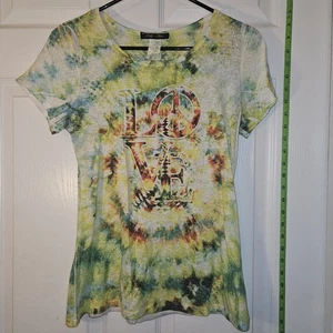 Y2k Only Nine Tie Dye Love T Shirt Size Small - Picture 1 of 3