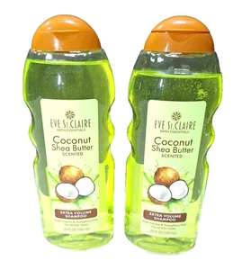 2X Eve St.Claire Essentials Coconut Shea Butter Scented Extra Volume Shampoo20oz - Picture 1 of 5