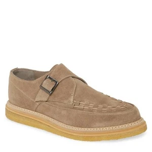 ALLSAINTS ‘Graffin’ SZ 44 Monk Strap Suede Men's Shoe Taupe US 11 - Picture 1 of 9