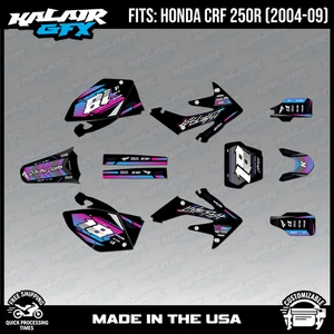 Kit Gráficos para Honda CRF250R CRF 250R (2004-2009) Serie Rebel - Magenta - Imagen 1 de 4