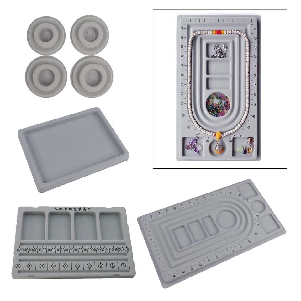 Grey Beading Board for Bracelet Creation And Jewelry Crafting - Bild 1 von 1