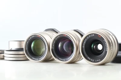 Juego de 3 lentes 【EXCELENTE COMO NUEVO】 Contax Carl Zeiss 45mm f/2 28mm... - Imagen 1 de 4