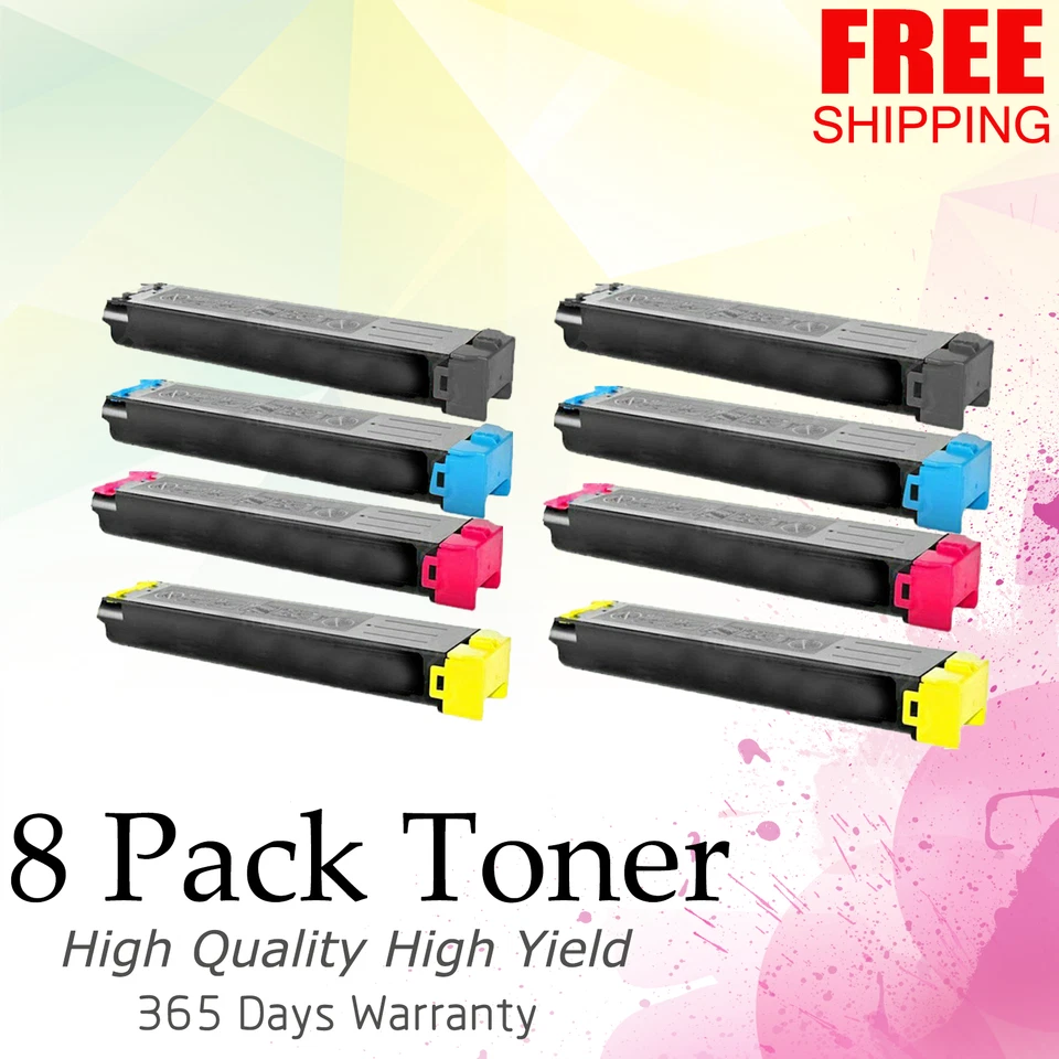 8 Pack MX-C40NT CMYK Toner Cartridges for Sharp MX-C311, MX-C312, MXC402SC US - Image 1 of 1