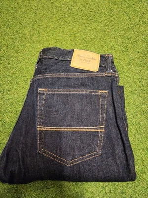 *Abercrombie & Fitch The A&F Classic Straight Jeans W32” L34” Mens Dark Blue* - Image 1 of 4