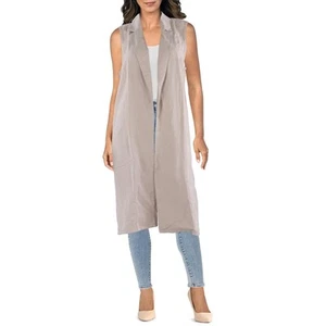 Eileen Fisher Womens Beige Collar Linen Casual Vest Top M BHFO 4545 - Picture 1 of 2