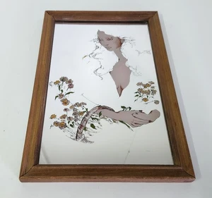 Vintage Susan Obrant She Loves Me Nouveau Style Mirror 1970’s Retro - Picture 1 of 3