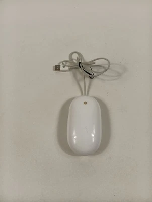 Apple Mighty Mouse A1152 Wired USB Optical Mouse White for PC, iMac TESTED - Image 1 of 3