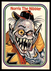 1988 Leaf Awesome All-Stars Norris The Nibbler #13 Sticker Card - Picture 1 of 2