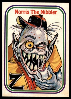 1988 Leaf Awesome All-Stars Norris The Nibbler #13 Sticker Card - Image 1 of 2