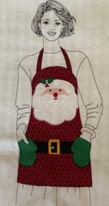 Delantal de Santa Ho Ho Ho Hágalo Usted Mismo Cranston Proyecto de Costura Artesanal - Imagen 1 de 6