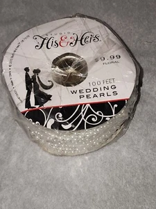 His & Hers 100 Feet Wedding Pearls - Plastic - Picture 1 of 2