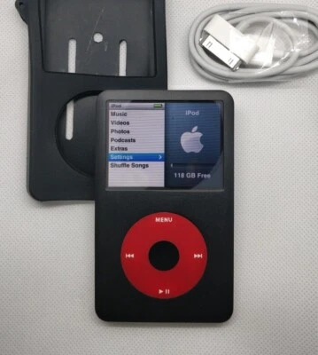 Apple iPod Classic - 7th/6th gen, black+red (3000mah battery, full refurb) - Image 1 of 4