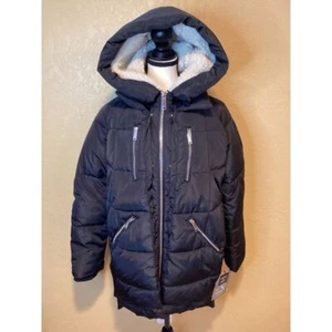 Abrigo parka HFX Raven negro nuevo con etiquetas, talla pequeña - Imagen 1 de 13