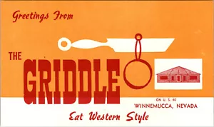WINNEMUCCA, NEVADA - THE GRIDDLE RESTAURANT - VINTAGE POSTKARTE - Bild 1 von 2