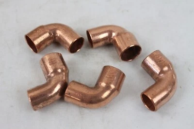5 NEW ELKHART W-1652 90° COPPER ELBOW SHORT RADIUS STREET 1/2" O.D. 5/8" WE-503 - Image 1 of 4