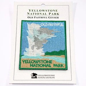 Official Yellowstone National Park Souvenir Patch Old Faithful Geyser Wyoming - Picture 1 of 3