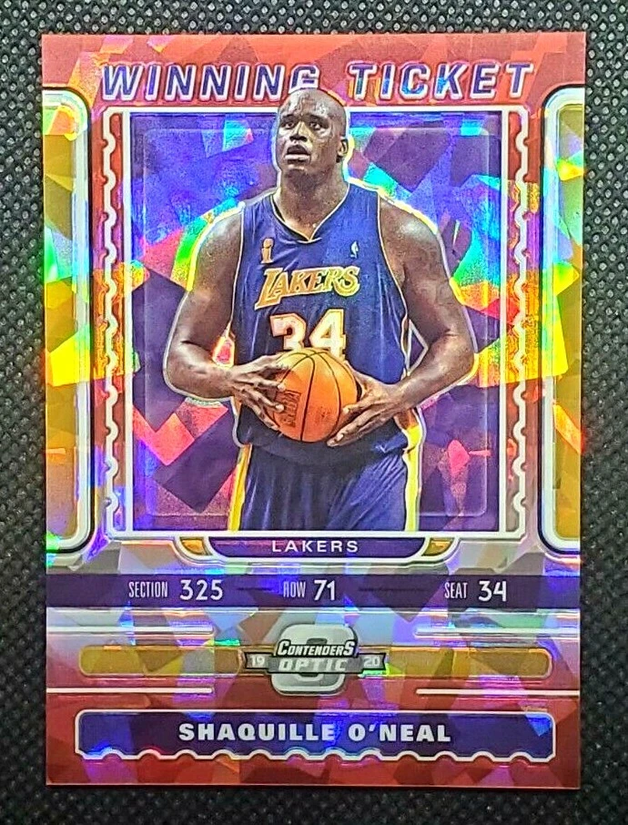 2019-20 PANINI CONTENDERS OPTIC WINNING TICKET SHAQUILLE O'NEAL CRACKED ICE RED - Image 1 of 2