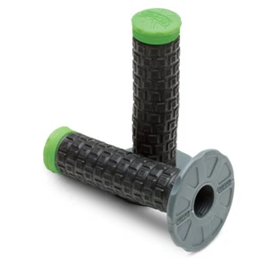 Pro Taper Pillow Top Lite Grips tri density Mx Motocross Dirt Bike Black Green - Picture 1 of 1