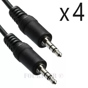 4 Pack Lot - 12ft 1/8" 3.5mm Audio Headphone Male Stereo Cable M/M MP3 Aux PC - Picture 1 of 2