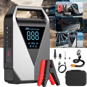 Jump Starter with Air Compressor Car Tire Inflator Power Bank Battery Charger - Picture 1 of 13