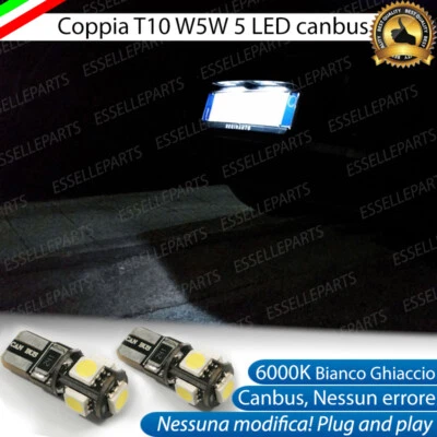 LAMPADE LUCI TARGA LEXUS GS MK3 III CANBUS T10 W5W 5 LED ALTA LUMINOSITA' 6000K - Immagine 1 di 4