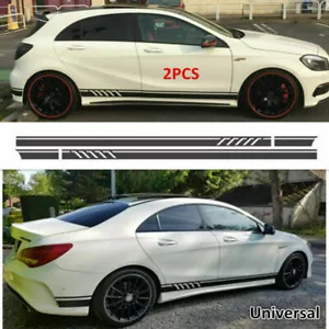 Edition1 Auto Car Side Stripe Skirt Decals Sticker For Mercedes Benz CLA 45 AMG - Picture 1 of 10