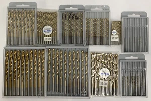 100PC JOBBER DRILL SET IMPERIAL SIZES 21/64" - 3/64" HSS TIN COATED RDGTOOLS - Picture 1 of 1
