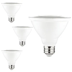 4Pack PAR20 LED Short Neck Flood Wet Light Bulb, 10W (75W) 3000K, E26, 800LM - Picture 1 of 6