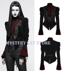 Nueva Chaqueta Blazer Gótica Victoriana Negra y Roja de Encaje Top PUNK RAVE Y-769 - Imagen 1 de 12