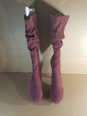 Hot in Hollywood Botas de Tacón para Mujer Talla 9.5 Color: Burdeos Nuevas en Caja Foto 1 de 4