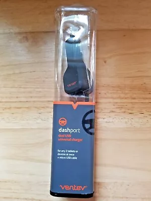 Ventev Dashport 2100 Dual USB Car Charger w Micro USB -Charges 2 devices at once - Image 1 of 4