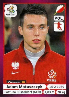PANINI FUßBALL UEFA EM EURO 2012 POLEN/UKRAINE Panini sticker football European Championship Euro 2012 No. 69 Adam Matuszczyk Polska image new product