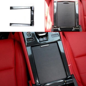 For Jaguar F-PACE 2021-22 Carbon Fiber Steel Middle Console Water Cup Frame Trim - Picture 1 of 9