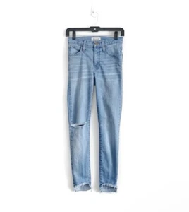 Madewell 9" High-Rise Skinny Ripped Jeans 24 Denim Stretch Light Wash Distressed - Bild 1 von 13
