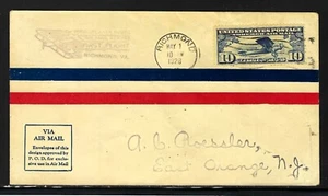 1928 FF AM 19 RICHMOND VA - EAST ORANGE NJ - RECEIVER - ROESSLER CACHET - Picture 1 of 2