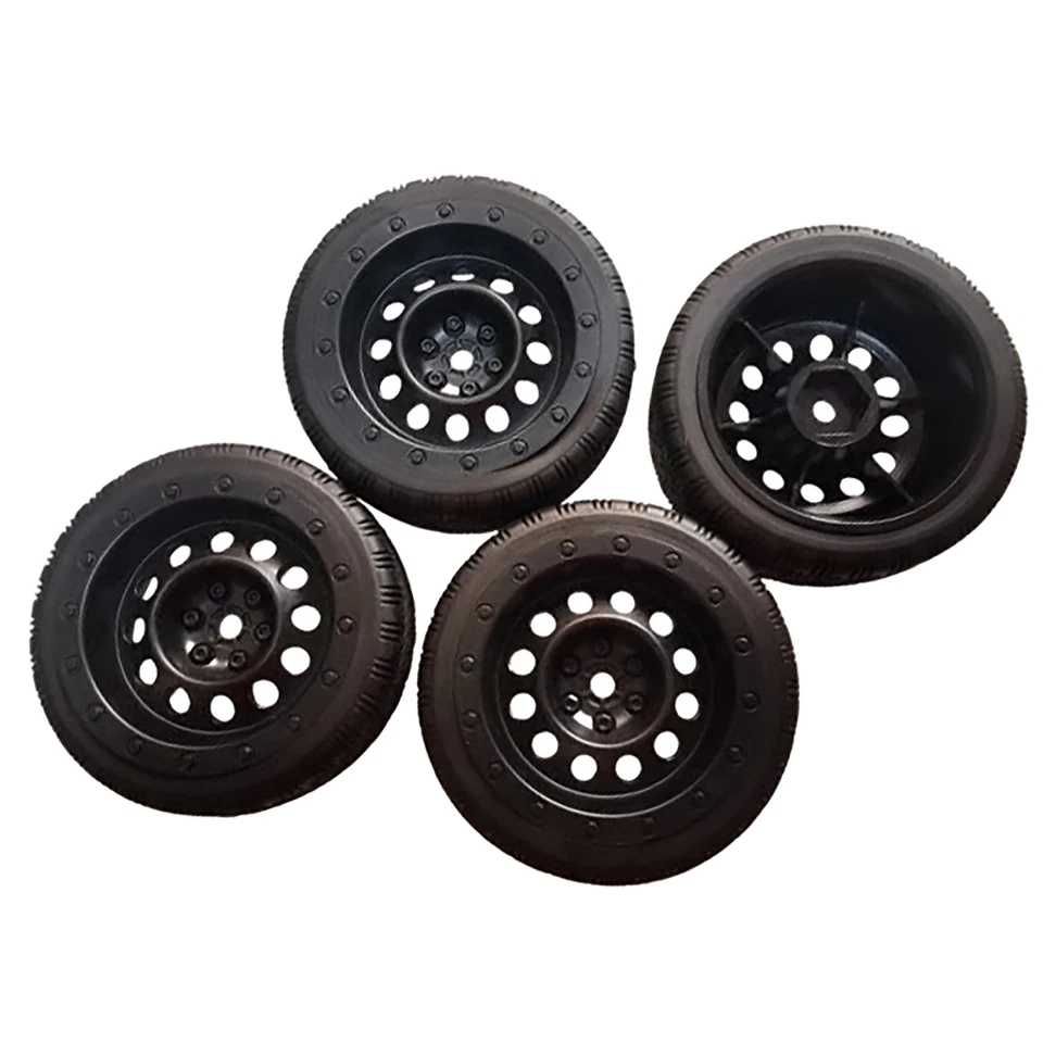 Tires OD 2.50"12mm Hex Plastic Wheel Rims for 1/10 RC On-Road Touring Car(Black) - Image 1 of 1