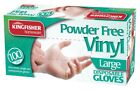 100 PC LARGE POWDER FREE VINYL CLEAR DISPOSABLE GLOVES MULTI WORK HAND CARE