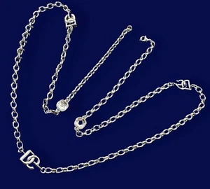 Dolce & Gabbana Collana & Bracciale Set di 3 Pz Accessori Autentica ITALIA - Foto 1 di 10