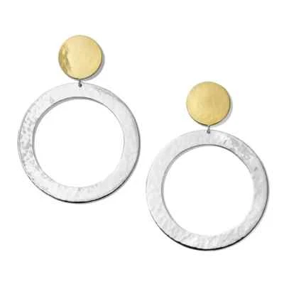 IPPOLITA 18K gold 925 silver 2 tone Snowman earrings Chimera New $995 - Image 1 of 4