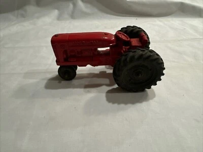 Vintage HUBLEY Red Tractor - 5-1/2” Diecast Kiddie Toy USA * B120 - Image 1 of 4
