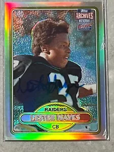 2001 Topps Archives Reserve Lester Hayes On Card Auto Refractor #195 1980 Retro - Picture 1 of 2