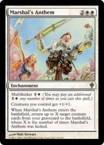 MTG - Marshal's Anthem - Worldwake - NM, English Magic FLAT RATE SHIP - Image 1 of 1