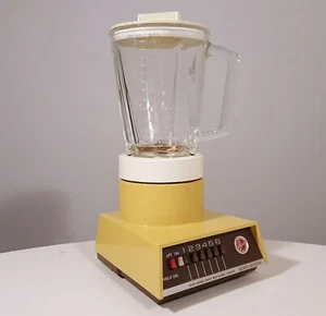 HOOVER VINTAGE BLENDER 1975 RETRO HARVEST GOLD YELLOW MODEL 8965 - Picture 1 of 10