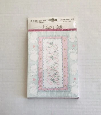 Paquete de 8 tarjetas Marian Heath regalo bebé gracias niño niña vintage selladas Foto 1 de 4