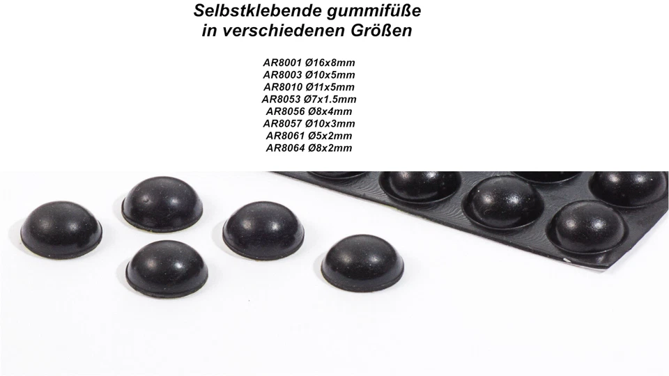Gummifüße selbstklebend Schutzpuffer Anschlagpuffer Elastikpuffer Dämpfer - Bild 1 von 1
