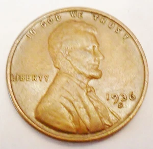 1936 S Lincoln Wheat Cent / Penny * XF - SEHR SCHÖN * * KOSTENLOSER VERSAND * - Bild 1 von 2