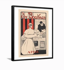 The bookman, April James Montgomery New York Kunstdruck Poster gerahmt - Bild 1 von 3