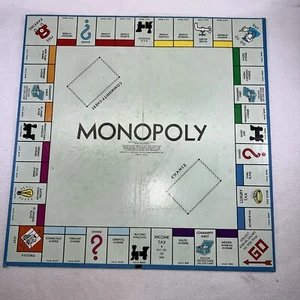 Vintage Parker Brothers Monopoly Board Only 1935–61 Blue/Green Game Board USA - Picture 1 of 12